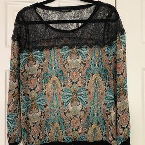 West Kei Paisley and Lace Blouse